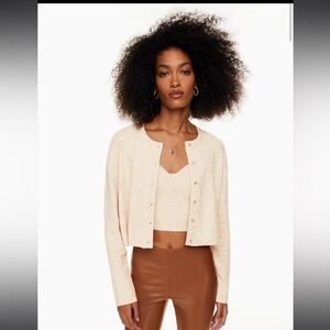 Aritzia Wilfred Light Pink Sicily Cardigan Size XS